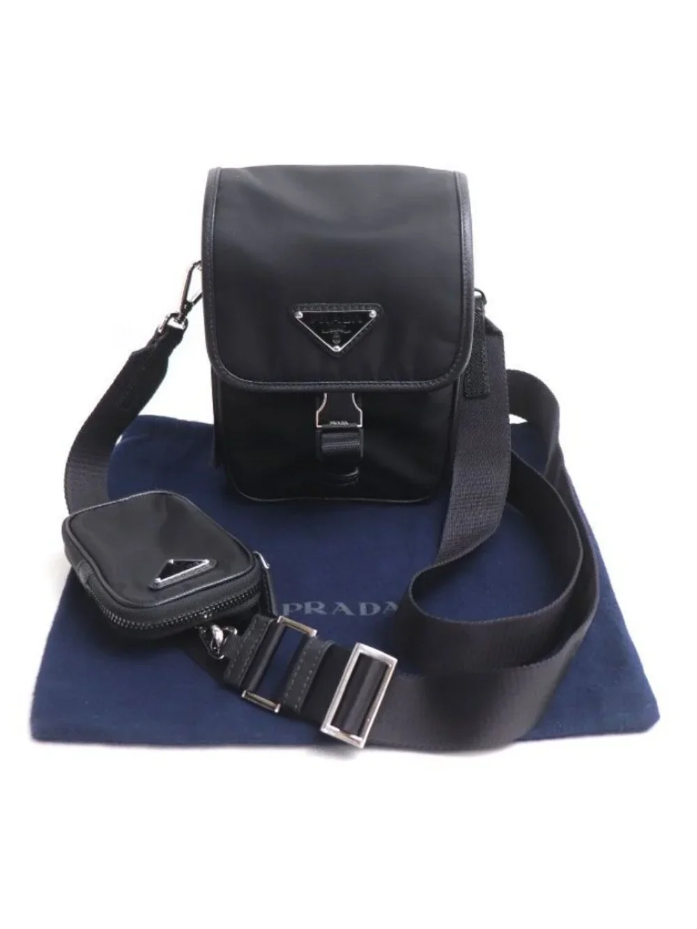 Prada Tessuto Shoulder Bag Black